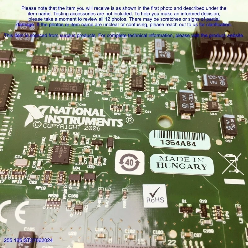 Tarjeta DAQ National Instruments NI PCI-6221 como en la foto, SN:191328D-03L, FedEx rφm Foto 4 de 4