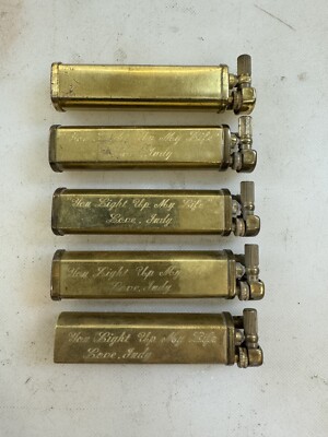 hidden cigarette lighter Vtg.Lot Of 5 Casablanca Brass Cigarette Lighter W Hidden Compartment Not  Working