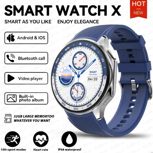 Watch X High-End Business Uhr 32G großer Speicher Smartwatch Herren Sport Fitness - Bild 14 von 20