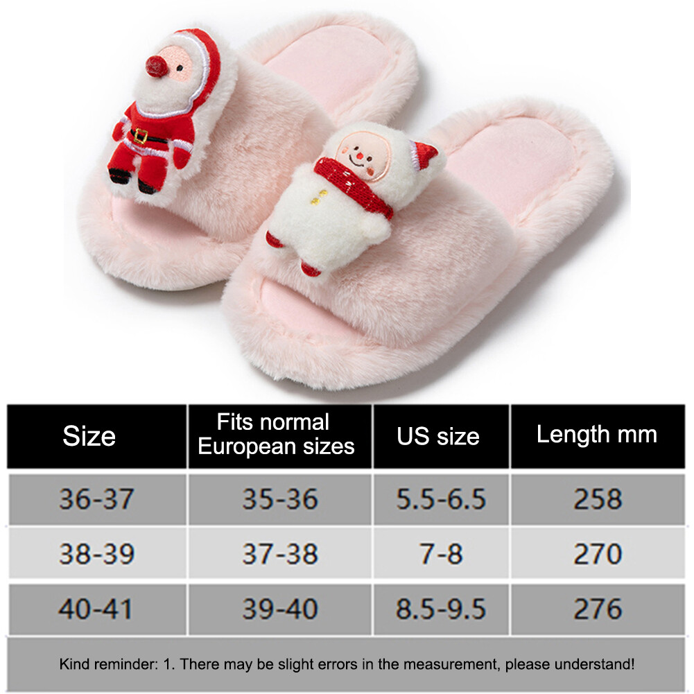 SAOLA Pantofole stampate natalizie casual fodera in pile scarpe comode suola in gomma pantofole