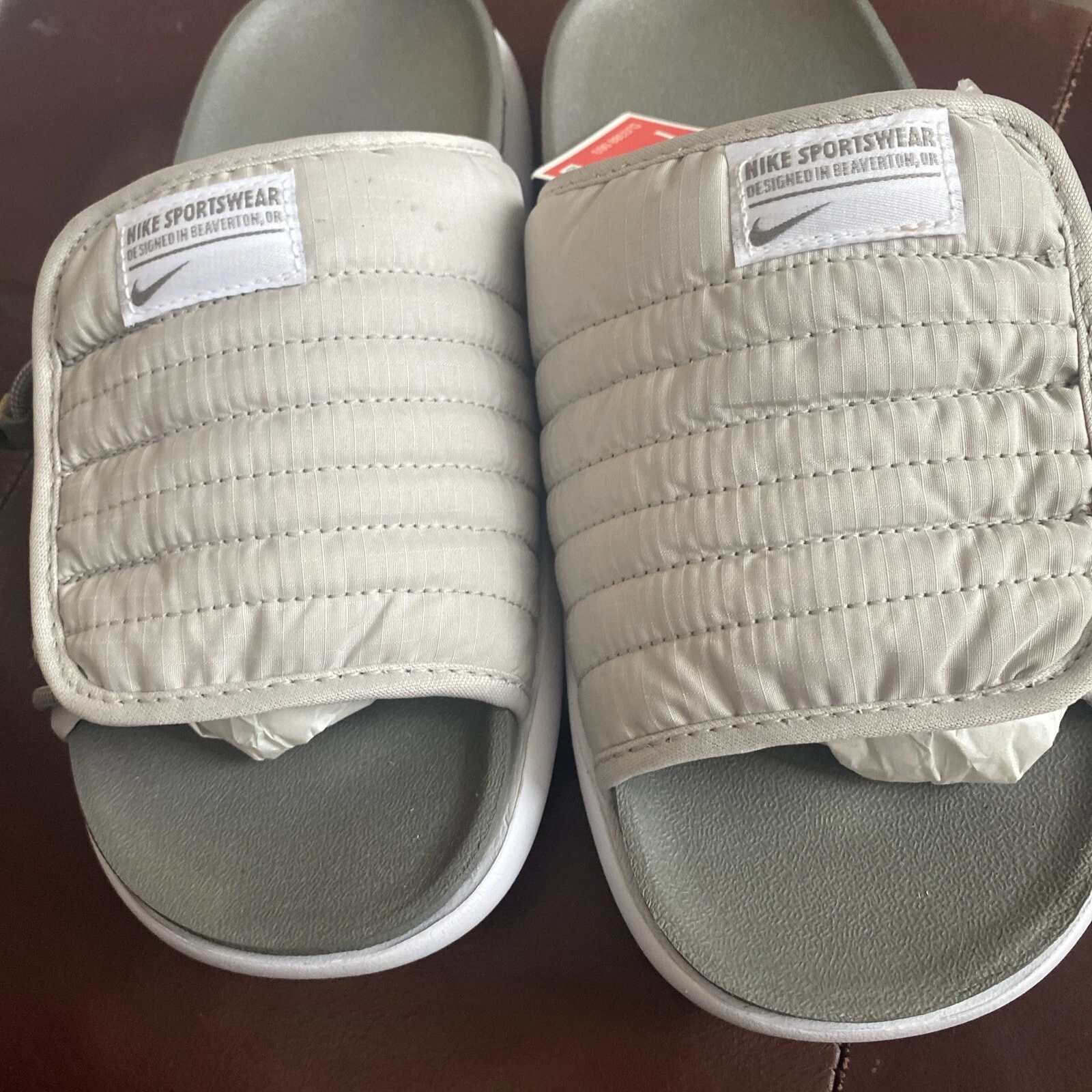 Nike Asuna 2 Slide Grigio Bianco DJ3388 003 Uomo Taglia 6
