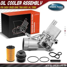 Engine Oil Cooler Filter Housing Adapter for Chevy Cruze Sonic Trax 1.4L Turbo