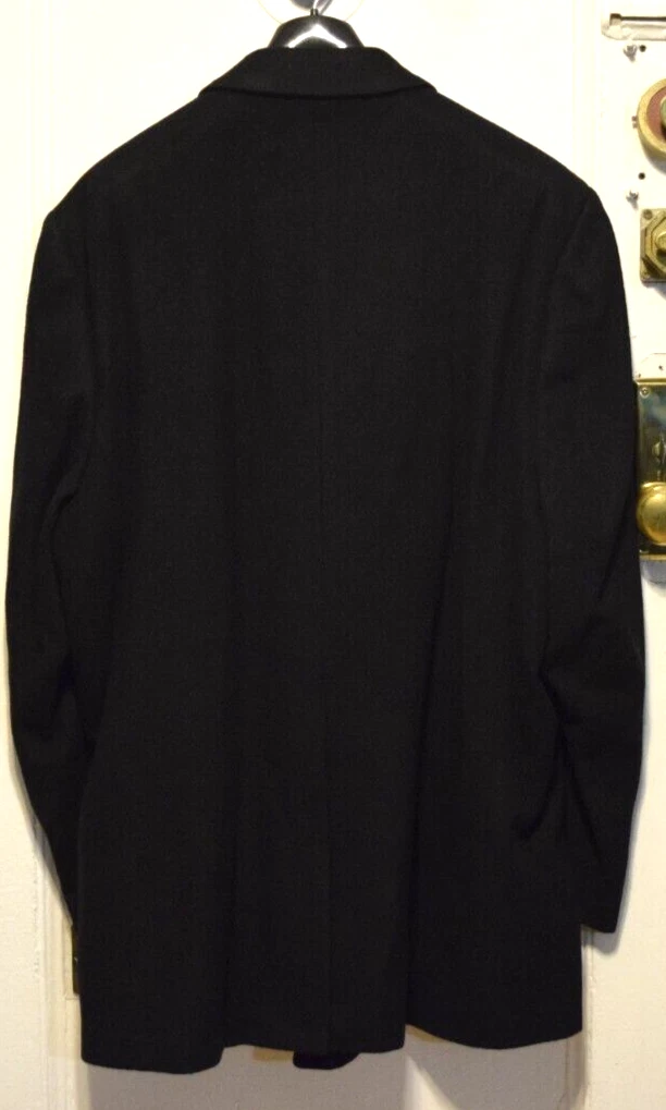 Men s Designer Daniel Hechter Black Jacket Coat Overcoat Wool 52R