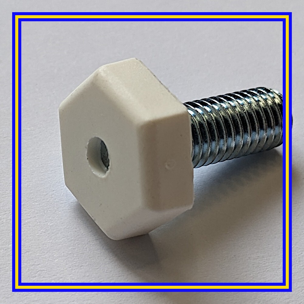 131399 X 4 IKEA Levelling Feet in White used in IDANAES cabinet