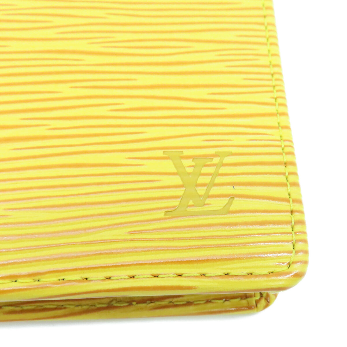 LOUIS VUITTON Epi Leather Macro Wallet Yellow