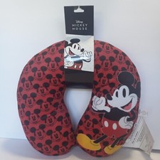 Disney Mickey Mouse Comfy Neck Travel Pillow Red Mickey Mouse Airplane Car
