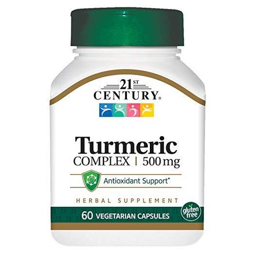21st Century Turmeric Complex 500mg 60ct Capsules Expiration Date 04
