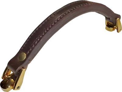 TEAM BEUST - LEATHERPROFESSIONALS Koffergriff Taschengriff Aktentaschengriff Echt Leder d. braun genäht Handarbeit