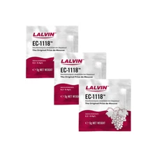 3 x Lalvin EC-1118 Wine Yeast 5g home brew