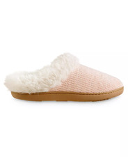 Isotoner Womens 8.5/9 Boxed Chenille Charlotte Hoodback Clog Slippers 40 126