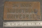 9-1/4" x 4-7/8" Vintage Cast Iron Universal Industrial Metal Sign Nameplate
