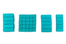 PIXL Starter Pack BLUE Magnetic Building Blocks of 4 Different Sizes That Stick