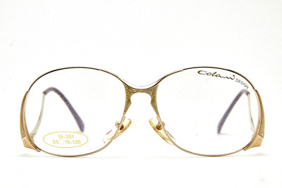 COLANI DESIGN gold metal butterfly glasses oversise boho old money 80s Women