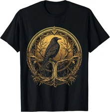 Norse Culture And Norsemen Designs Raven of Odin Celtic Viking Valhalla T-Shirt