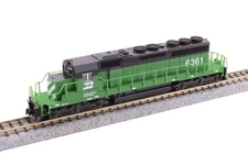 kato  N  176-4823  BURLINGTON NORTHERN EMDSD40-2 # 6361  .. DC  OR DCC