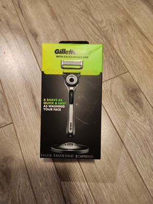 Gillette Razor with Exfoliating Bar by Gillette Labs, Shaving Kit for Men