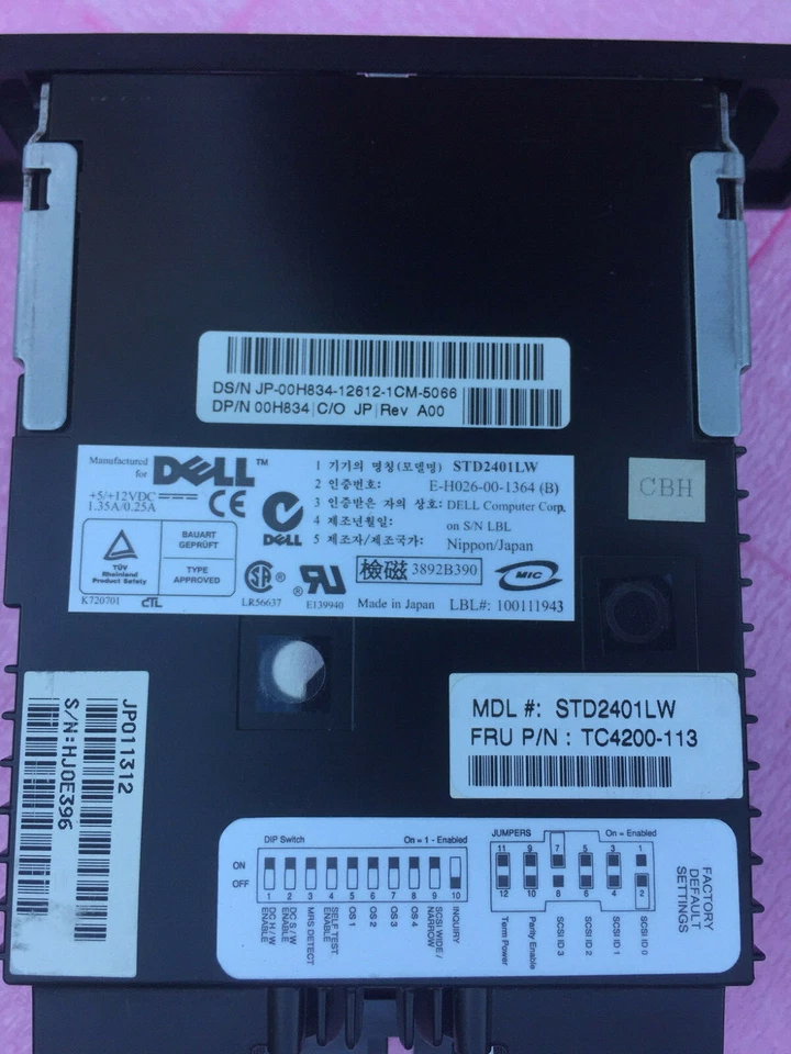 Dell Scorpion 20/40GB DDS-4 SCSI LVD Internal Tape Drive STD2401LW - Image 4 of 4