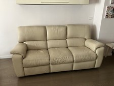 Divano 3 Posti Beige Reclinabile Relax Salotto Sofa Moderno Chateau D’Ax