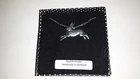 A2 Hare fine english pewter 3D Platinum Plated Necklace Handmade 18 INCH