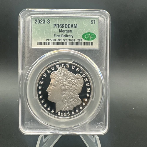 2023 S $1 Proof Silver Morgan Dollar - CAC PR69DCAM - First Delivery - 287