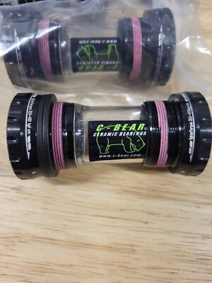 Ceramic BSA 24 Road Bottom Bracket for MTB - 68mm Threaded - Black (C-Bear)