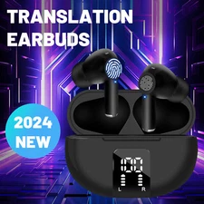 AOJO Bluetooth Translator Earbuds 144 Language Two Way Real Time Translation New