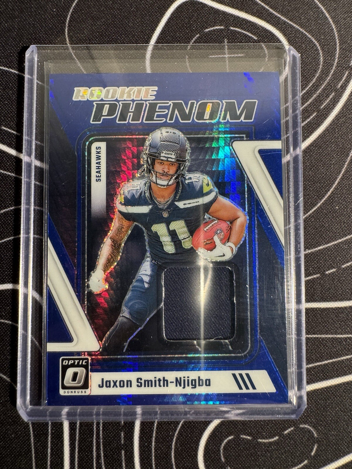 2023 Optic Blue Rookie Phenom Jaxon Smith-Njigba with Patch
