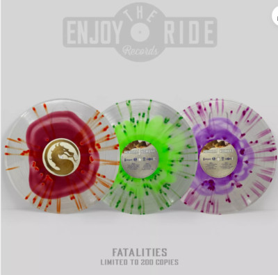 MORTAL KOMBAT 1 VIDEO GAME SOUNDTRACK FATALITIES SPLATTER VINYL 3xLP VGM SEALED