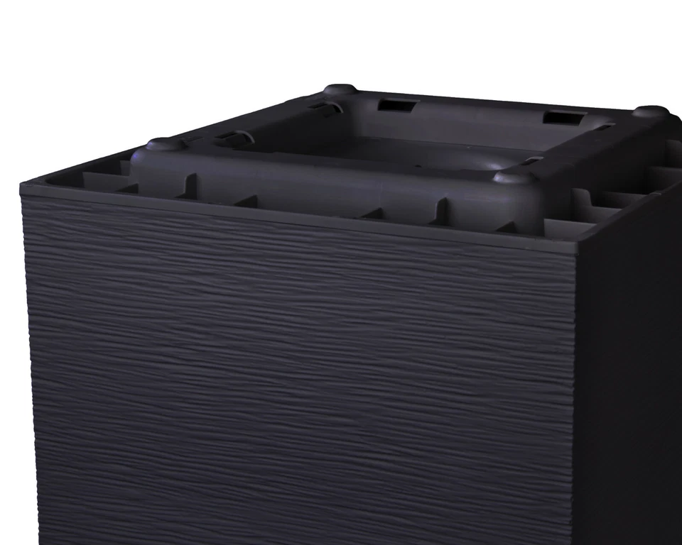 Ondis24 Pflanzkübel Blumenkübel Vulkan 35L Blumentopf Pflanztopf Graphit Optik - Bild 2 von 4