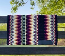 Western Show Horse Riding Handmade Base Saddle Pad Wool in 34 42