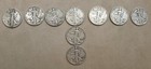 Mixed Lot of 9 Walking Liberty Half Dollars 1935-1945 P&D Mints (4P)