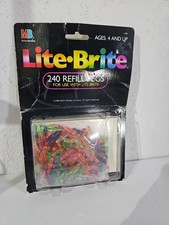 Vintage NOS Milton Bradley Lite-Brite 240ct. Refill Pegs Tobuse With Lite Brite