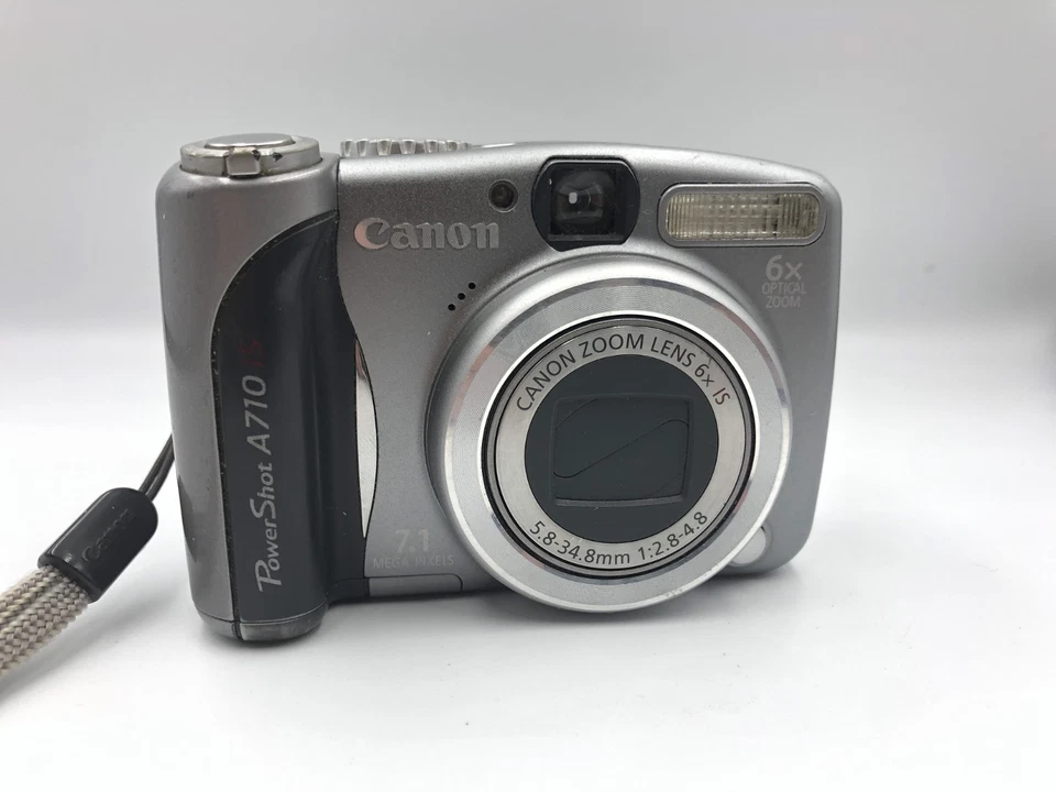Canon PowerShot A710 IS 7.1MP Digitalkamera - Metallic grey (Kit mit IS... - Bild 2 von 4