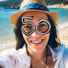 Black Reusable Birthday Number Glasses Pc Party Photo Booth Prop