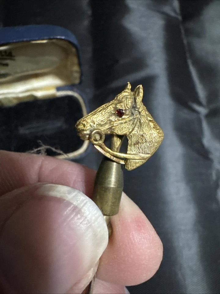 Gold Horse Head Tie Pin From Mappin And Webb Ltd Birmingham In Box - Image 3 of 4