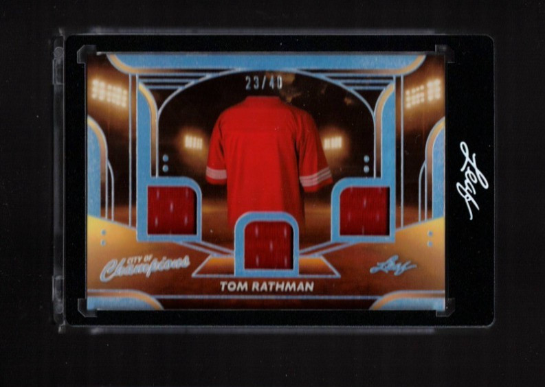 2026 Leaf City of Champions TOM RATHMAN Heroes 3 Way Relic /40 49er's