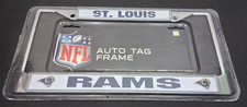 New NFL ST Louis Rams Chrome License Plate Frame Auto Tag Vintage