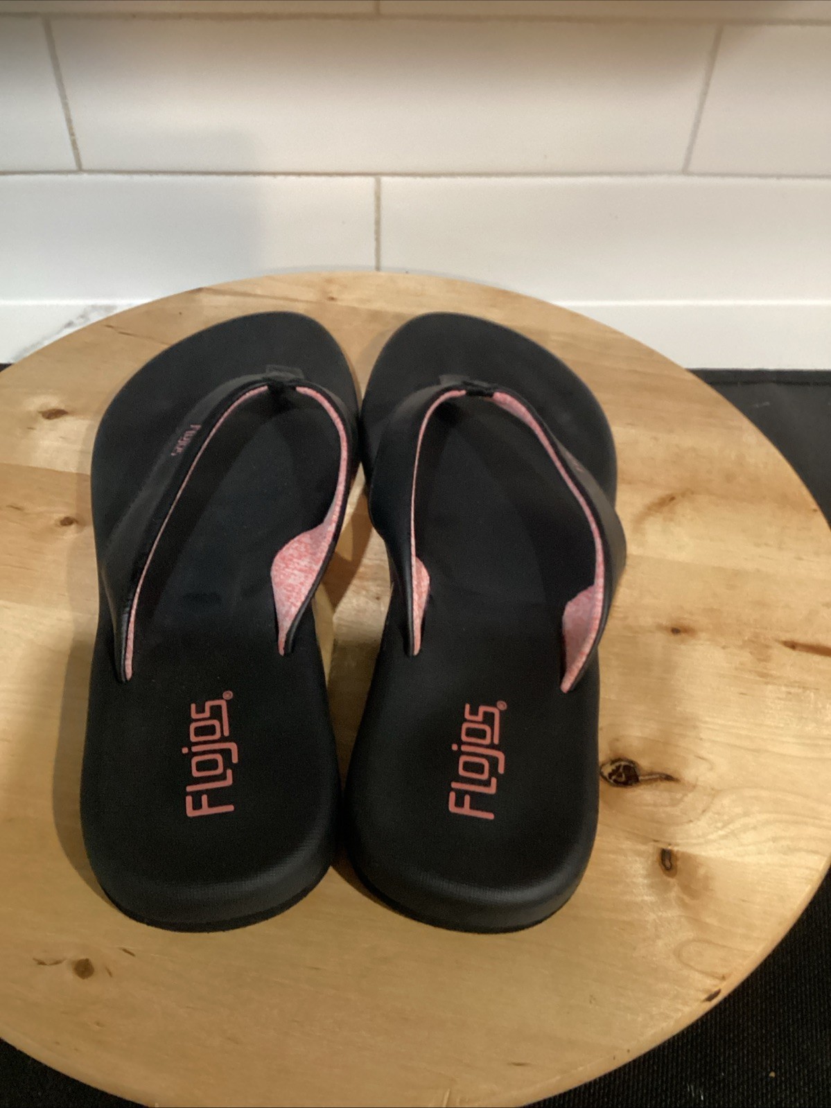 APL Flojos DONNA sandali infradito rosa logo perizoma comodi neri taglia 10 nuovi