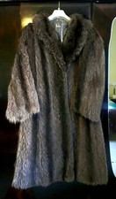 PELLICCIA VERA DI MARMOTTA, VINTAGE da SARTORIA Taglia 46/48 con TASCHE +BOTTONI