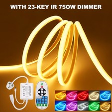 COB LED Strip Lights Flexible Waterproof 220V Neon Rope Light Kitchen Outdoor