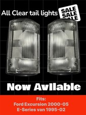 For Ford Excursion 2000-2003 Econoline 1995-03 All Clear Tail Lights New Pair