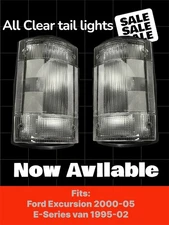 For Ford Excursion 2000-2003 Econoline 1995-03 All Clear Tail lights New Pair