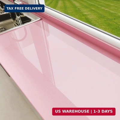 Amiya Pink Glossy Contact Paper Shiny Peel and Stick Wallpaper Self-Adhesive for