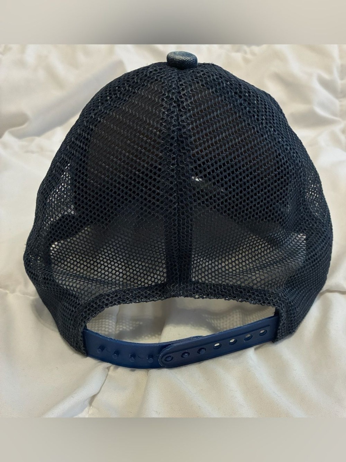 Rare Vintage!! BAPE A Bathing Ape Navy Denim Trucker Hat image 3