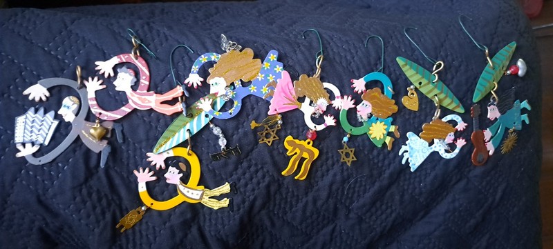 Vintage Lot Of 8 Karen Rossi Silvestri Fanciful Flights  Ornaments & One PIN