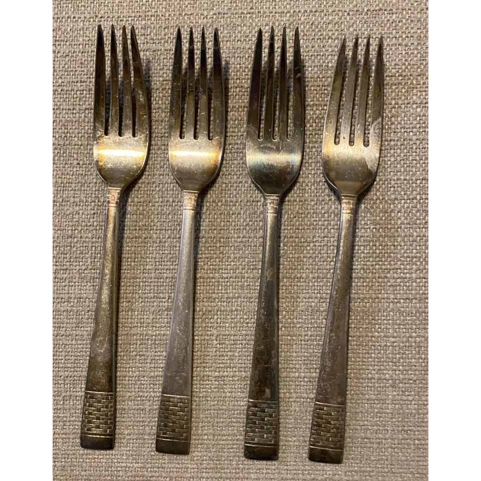 Juego de 22 piezas de cubiertos de colección National Silver Co King Edward Cavalcade necesita pulido Foto 2 de 4