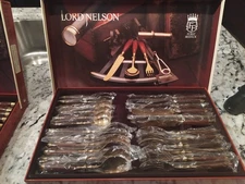 Vintage Lord Nelson Flatware 2 x 24 Piece Sets Furst Besteck w/Rosewood Handles