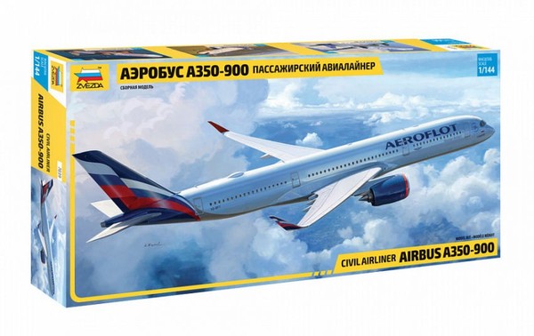 Modellflugzeugbausatz Zvezda Airbus A350-900 Modellbau Massstab 1:144-image