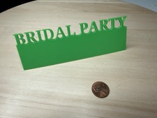 Bridal Party Desktop Sign   14.5  4 cm  Wedding Table Sign  Bridal Party Deco