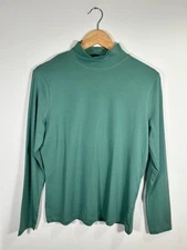TU Woman Sage Green Roll Neck Long Sleeve Top UK 16 Slim Fit